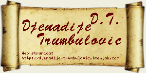 Đenadije Trumbulović vizit kartica